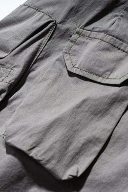 Vintage Y2K Aesthetic Parachute Cargo Shorts for Women - Coquette Style Grunge Fashion