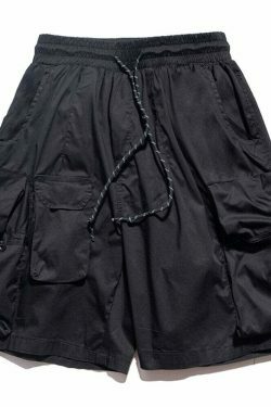 Vintage Y2K Aesthetic Parachute Cargo Shorts for Women - Coquette Style Grunge Fashion