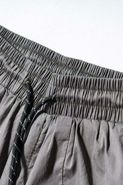 Vintage Y2K Aesthetic Parachute Cargo Shorts for Women - Coquette Style Grunge Fashion