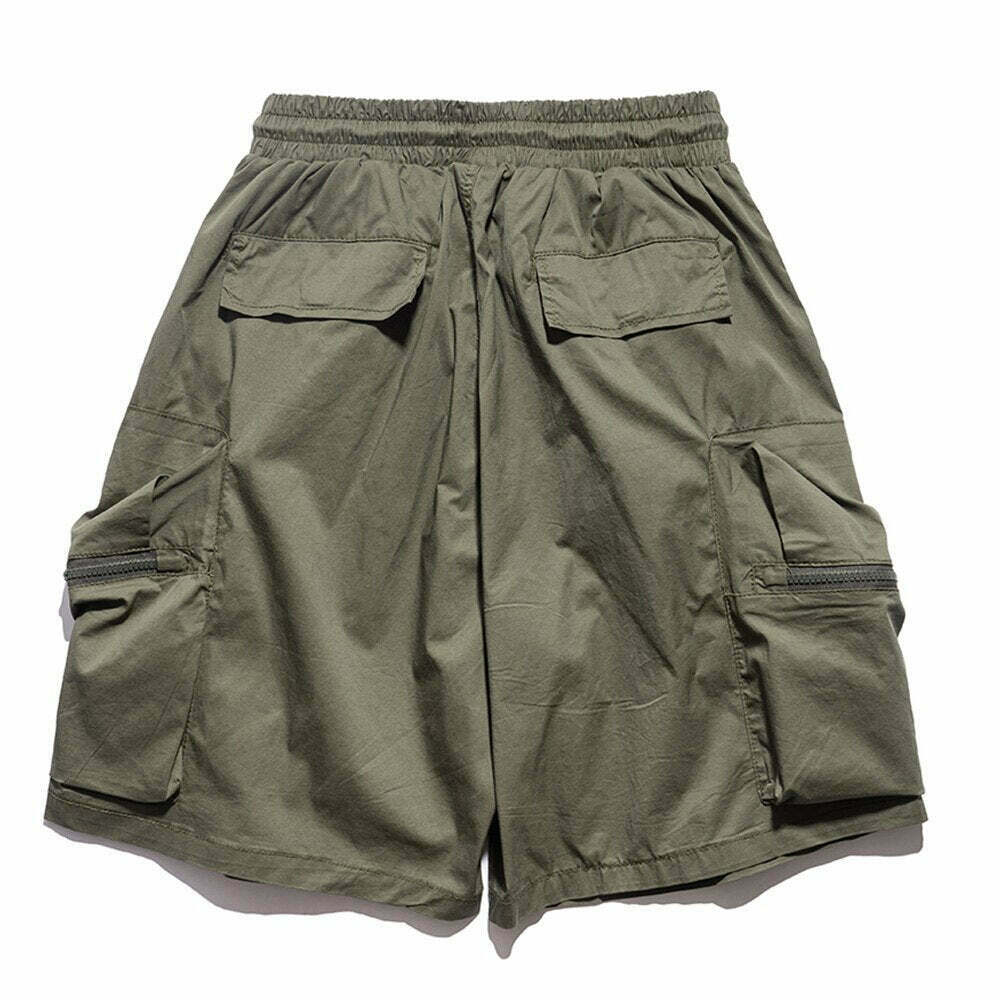 Vintage Y2K Aesthetic Parachute Cargo Shorts for Women - Coquette Style Grunge Fashion