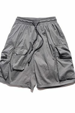 Vintage Y2K Aesthetic Parachute Cargo Shorts for Women - Coquette Style Grunge Fashion