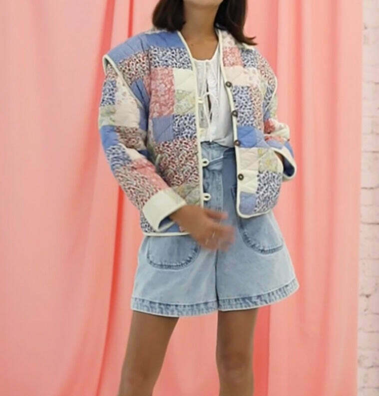 Vintage Y2K Aesthetic Printed Cotton Coat/Vest Jacket for Women - Coquette Grunge Fashion Vintage Y2K Aesthetic Printed Cotton Coat/Vest Jacket for Women - Coquette Grunge Fashion