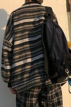 Vintage Y2K Aesthetic Sweater: Coquette Style with Grunge Flair and Pastel Goth Vibes