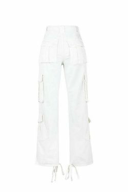Vintage Y2K Cargo Jeans: Coquette Aesthetic Grunge Style for Women