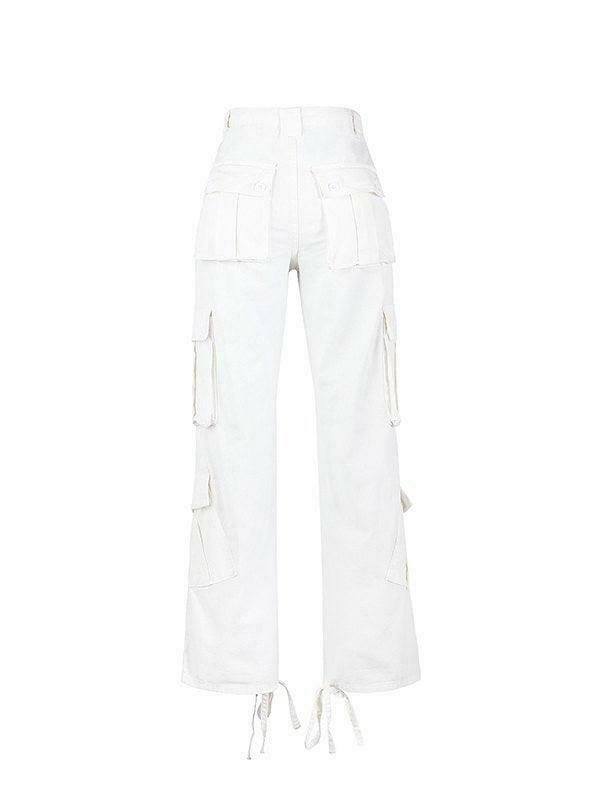 Vintage Y2K Cargo Jeans: Coquette Aesthetic Grunge Style for Women Vintage Y2K Cargo Jeans: Coquette Aesthetic Grunge Style for Women