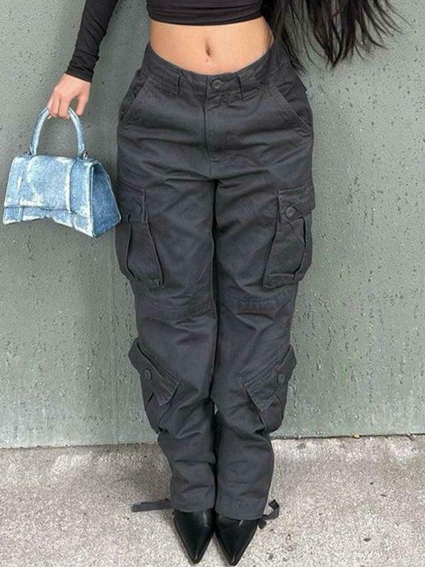 Vintage Y2K Cargo Jeans: Coquette Aesthetic Grunge Style for Women Vintage Y2K Cargo Jeans: Coquette Aesthetic Grunge Style for Women