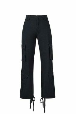 Vintage Y2K Cargo Jeans: Coquette Aesthetic Grunge Style for Women
