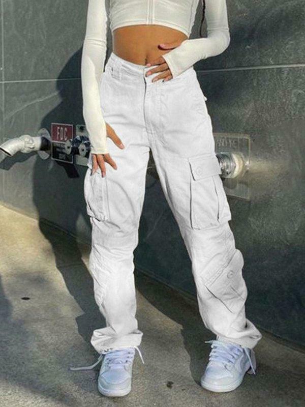 Vintage Y2K Cargo Jeans: Coquette Aesthetic Grunge Style for Women Vintage Y2K Cargo Jeans: Coquette Aesthetic Grunge Style for Women