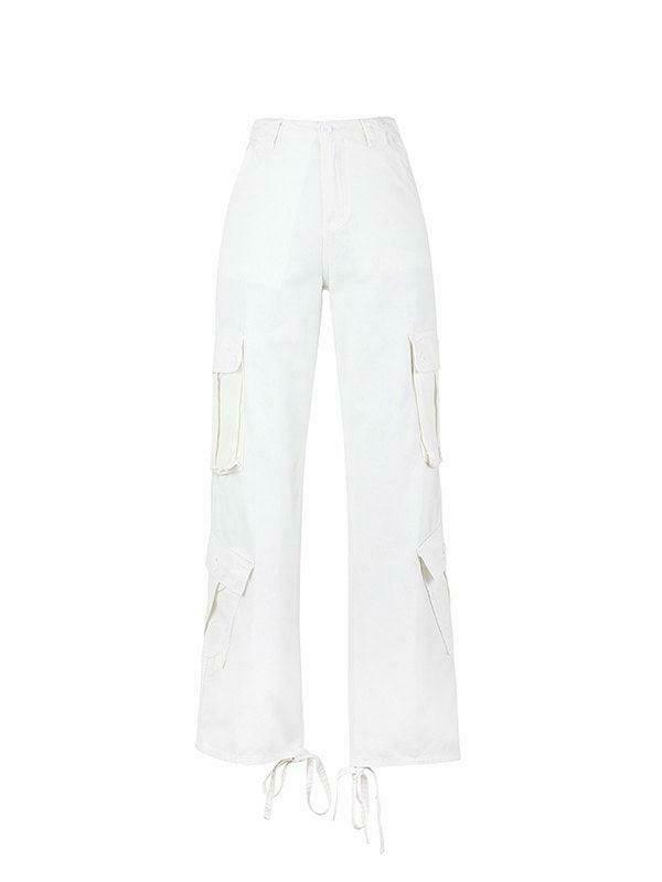 Vintage Y2K Cargo Jeans: Coquette Aesthetic Grunge Style for Women Vintage Y2K Cargo Jeans: Coquette Aesthetic Grunge Style for Women