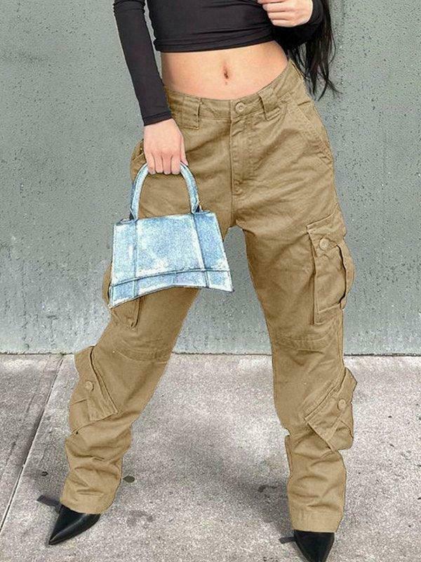 Vintage Y2K Cargo Jeans: Coquette Aesthetic Grunge Style for Women Vintage Y2K Cargo Jeans: Coquette Aesthetic Grunge Style for Women