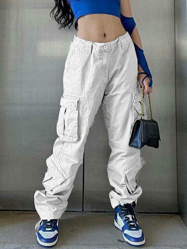 Vintage Y2K Cargo Jeans: Coquette Aesthetic Grunge Style for Women Vintage Y2K Cargo Jeans: Coquette Aesthetic Grunge Style for Women