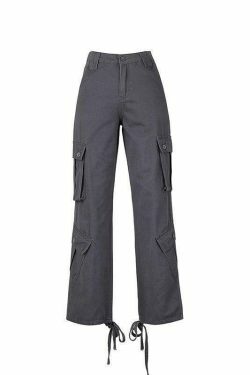 Vintage Y2K Cargo Jeans: Coquette Aesthetic Grunge Style for Women