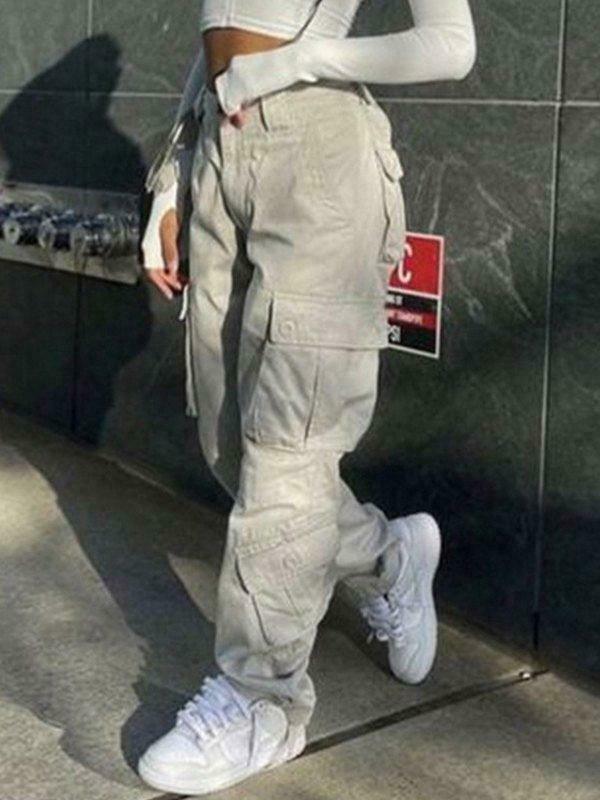 Vintage Y2K Cargo Jeans: Coquette Aesthetic Grunge Style for Women Vintage Y2K Cargo Jeans: Coquette Aesthetic Grunge Style for Women