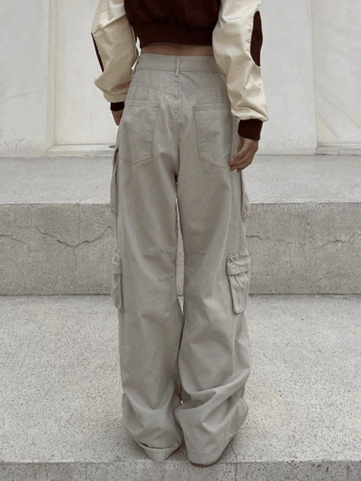 Vintage Y2K Cargo Jeans for Women - Coquette Aesthetic, Grunge Style, Pastel Goth Fashion Vintage Y2K Cargo Jeans for Women - Coquette Aesthetic, Grunge Style, Pastel Goth Fashion