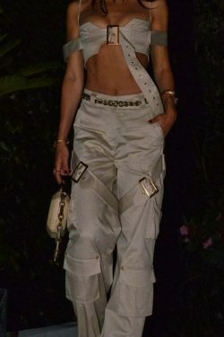 Vintage Y2K Fashion: Coquette Aesthetic Cargo Skirt & Grunge Hoodie