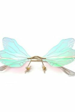 Vintage Y2K Fashion: Coquette Aesthetic Cargo Skirt & Wings Sunglasses