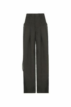 Vintage Y2K Straight-Leg Cargo Pants in Grunge Aesthetic Style