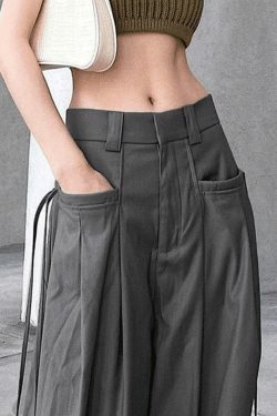 Vintage Y2K Straight-Leg Cargo Pants in Grunge Aesthetic Style