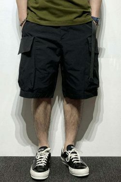 Vintage Y2K Style Cargo Skirt with Multiple Pockets - Grunge Aesthetic Women's Fashion