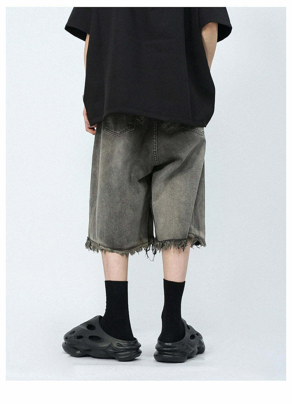 Vintage Y2K Style Extreme Wash Frayed Denim Cargo Skirt Vintage Y2K Style Extreme Wash Frayed Denim Cargo Skirt