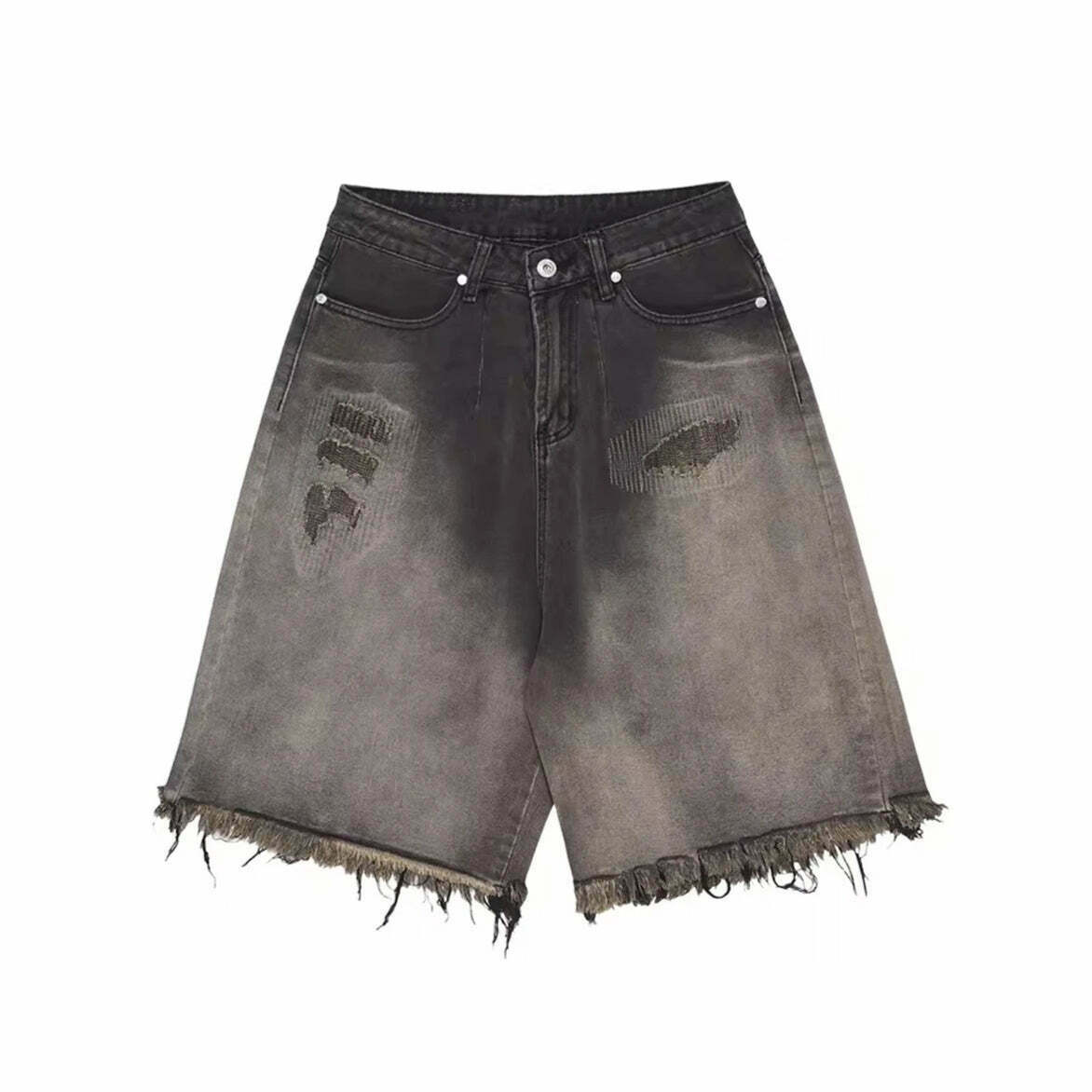 Vintage Y2K Style Extreme Wash Frayed Denim Cargo Skirt Vintage Y2K Style Extreme Wash Frayed Denim Cargo Skirt