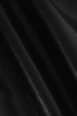 Vintage Y2K Style Faux Leather Midi Skirt - Grunge Aesthetic Contrast Pleated Fashion