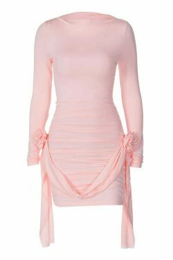 Vintage Y2K Style Long-Sleeved Dress with Coquette Aesthetic and Grunge Vibes