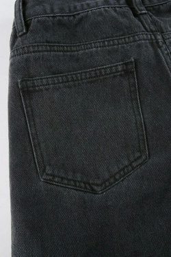 Vintage Y2K Style: Ripped Baggy Jeans - Coquette Aesthetic, Grunge Vibes, Pastel Goth