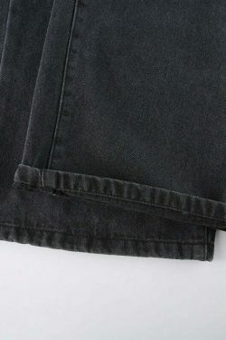 Vintage Y2K Style: Ripped Baggy Jeans - Coquette Aesthetic, Grunge Vibes, Pastel Goth