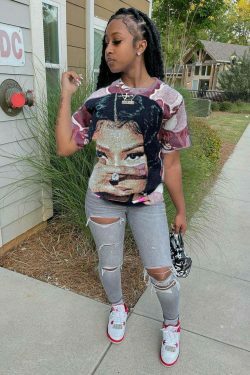 Vintage Y2K Style Round Neck Loose T-Shirt - Coquette Aesthetic Grunge Fashion