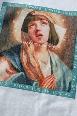 Virgin Mary x Pulp Fiction Print Tee - Y2K Aesthetic Grunge Style Coquette Fashion