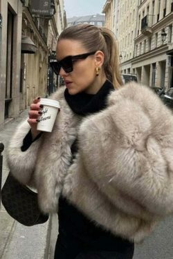 Vivid Vista Gradient Fur Jacket - Y2K Fashion Statement with Coquette and Grunge Aesthetic