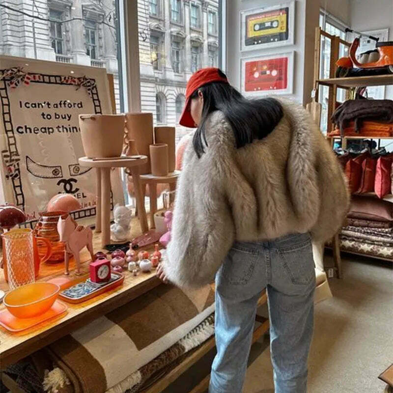 Vivid Vista Gradient Fur Jacket - Y2K Fashion Statement with Coquette and Grunge Aesthetic Vivid Vista Gradient Fur Jacket - Y2K Fashion Statement with Coquette and Grunge Aesthetic