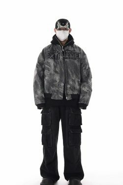 Washed Y2K Cargo Jeans: Coquette Aesthetic with Grunge & Pastel Goth Vibes