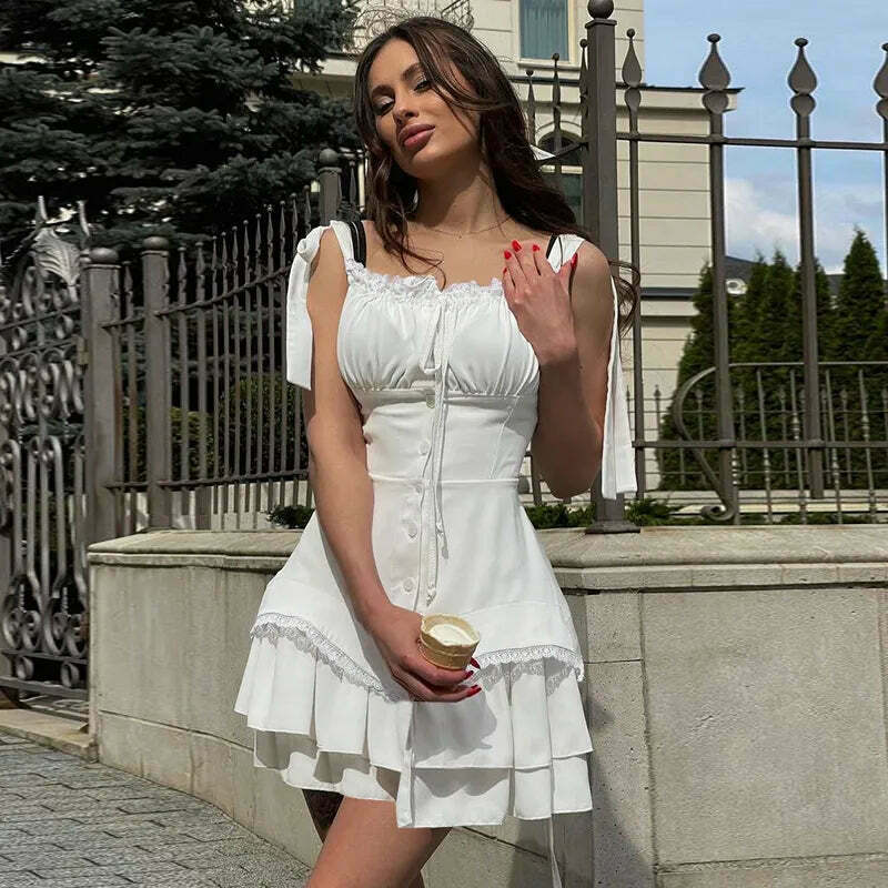 Whispering Winds Mini Wrap Charm Dress - Y2K Fashion with Coquette Aesthetic Whispering Winds Mini Wrap Charm Dress - Y2K Fashion with Coquette Aesthetic