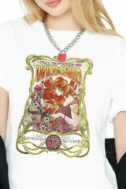 Wild Child Angel Duty Tee: Y2K Fashion Aesthetic Tops for Women - Coquette & Grunge Style