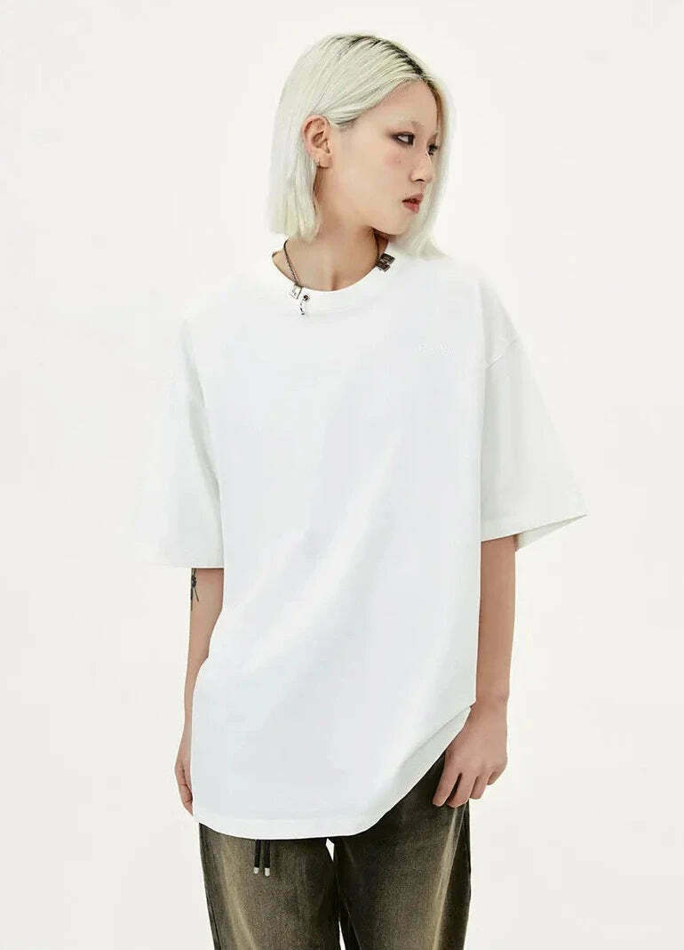 Y2K Acid Wash Collar T-Shirt - Coquette Aesthetic Grunge Style Y2K Acid Wash Collar T-Shirt - Coquette Aesthetic Grunge Style