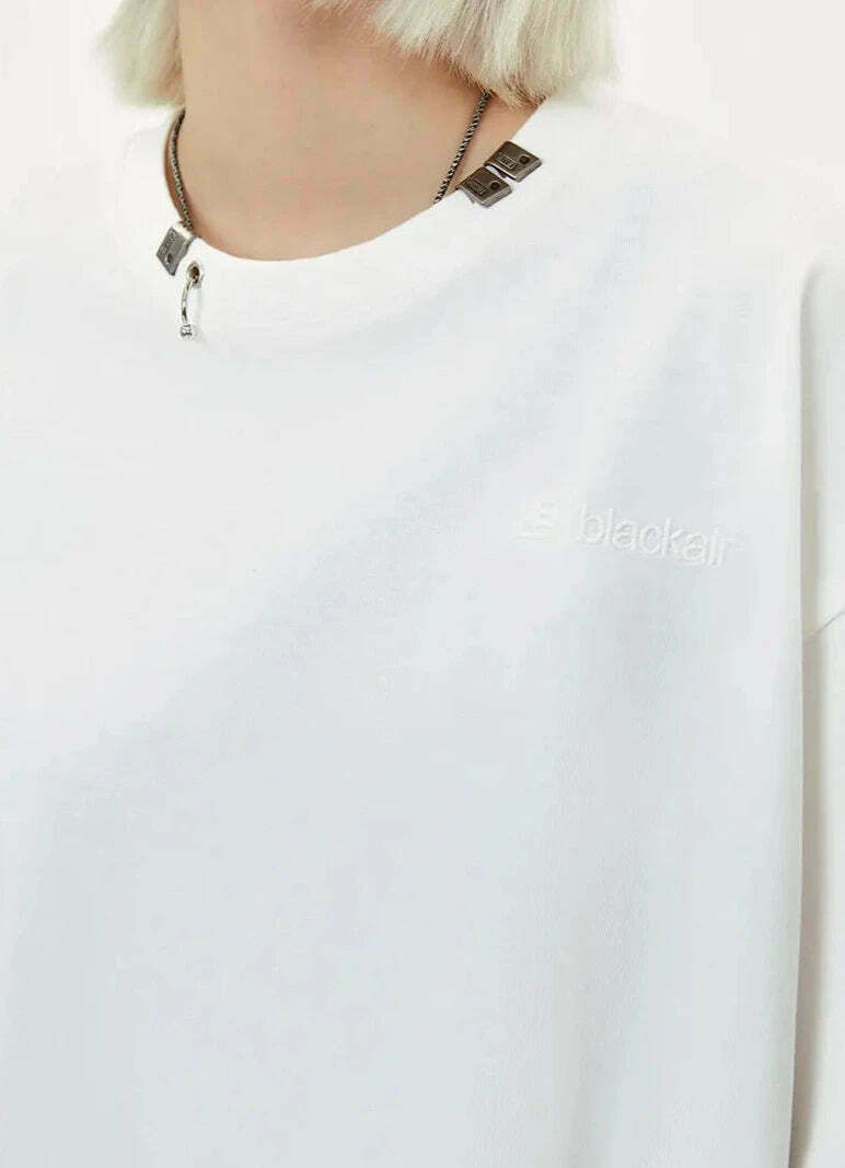 Y2K Acid Wash Collar T-Shirt - Coquette Aesthetic Grunge Style Y2K Acid Wash Collar T-Shirt - Coquette Aesthetic Grunge Style