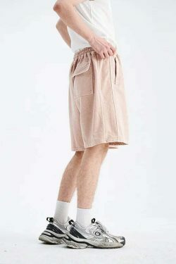 Y2K Acid Wash Jogger Shorts: Coquette Aesthetic Grunge Style Cargo Skirt Fashion