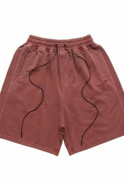 Y2K Acid Wash Jogger Shorts: Coquette Aesthetic Grunge Style Cargo Skirt Fashion