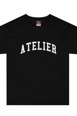 Y2K Aesthetic 'Atelier' Varsity Arc T-Shirt by AFFICIAL x CHAMPION