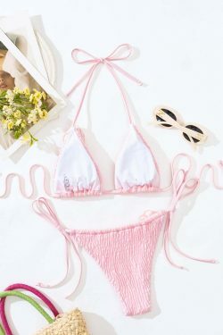 Y2K Aesthetic 3D Flower Two Piece Bikini for Niche Women Fashion