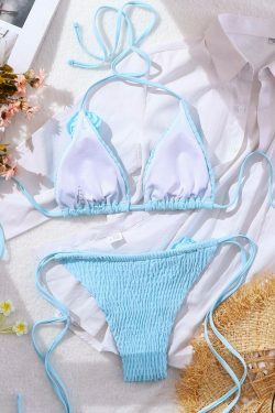 Y2K Aesthetic 3D Flower Two Piece Bikini for Niche Women Fashion