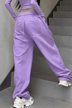 Y2K Aesthetic Alphabet Waist Sweatpants - Coquette & Grunge Style Cargo Skirt