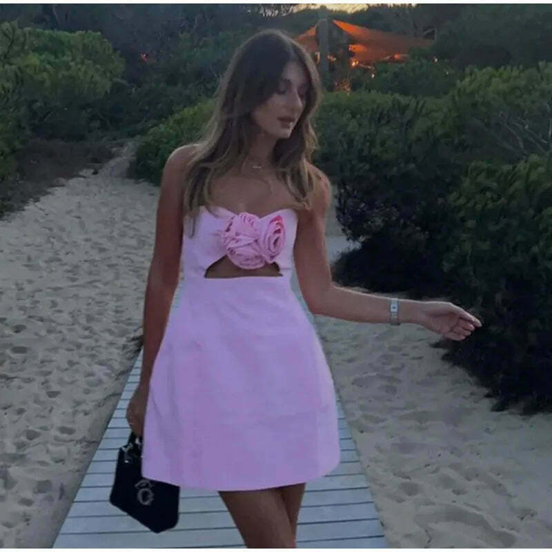 Y2K Aesthetic Back Again Strapless Mini Dress for Niche Women Fashion Y2K Aesthetic Back Again Strapless Mini Dress for Niche Women Fashion