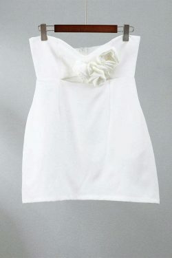 Y2K Aesthetic Back Again Strapless Mini Dress for Niche Women Fashion