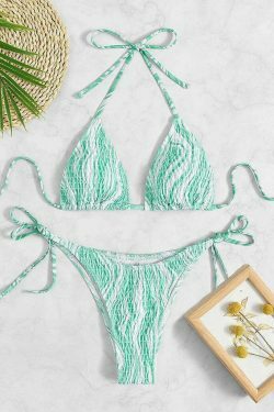 Y2K Aesthetic Backless Beach Bikini - Coquette Style - Grunge Fashion - Cute Tops & Cargo Skirt