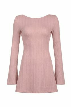 Y2K Aesthetic Backless Knitted Mini Dress for Women - Coquette & Grunge Style Fashion