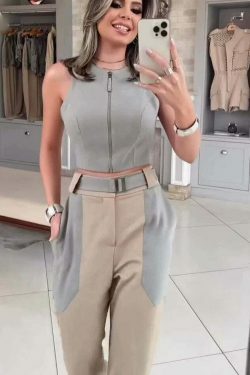 Y2K Aesthetic Backless Vest Suit for Women - Coquette & Grunge Style with Pastel Goth Vibes