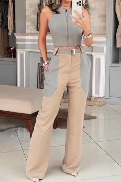 Y2K Aesthetic Backless Vest Suit for Women - Coquette & Grunge Style with Pastel Goth Vibes